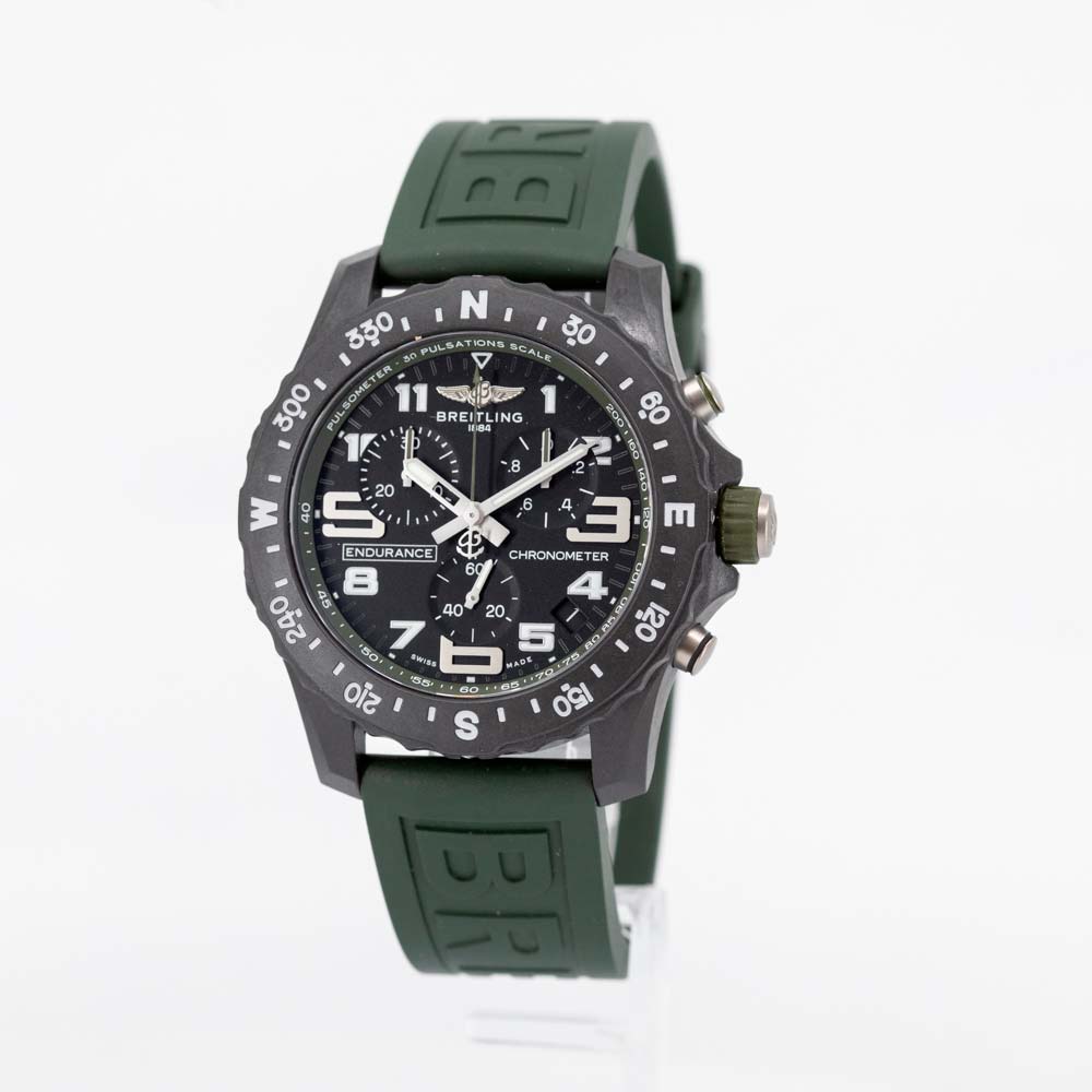 Breitling Endurance Pro Black Dial Green Rubber Strap Watch for Men - X82310D31B1S1 Buy Now By Breitling