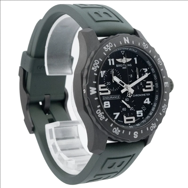 Breitling Endurance Pro Black Dial Green Rubber Strap Watch for Men - X82310D31B1S1 Buy Now By Breitling