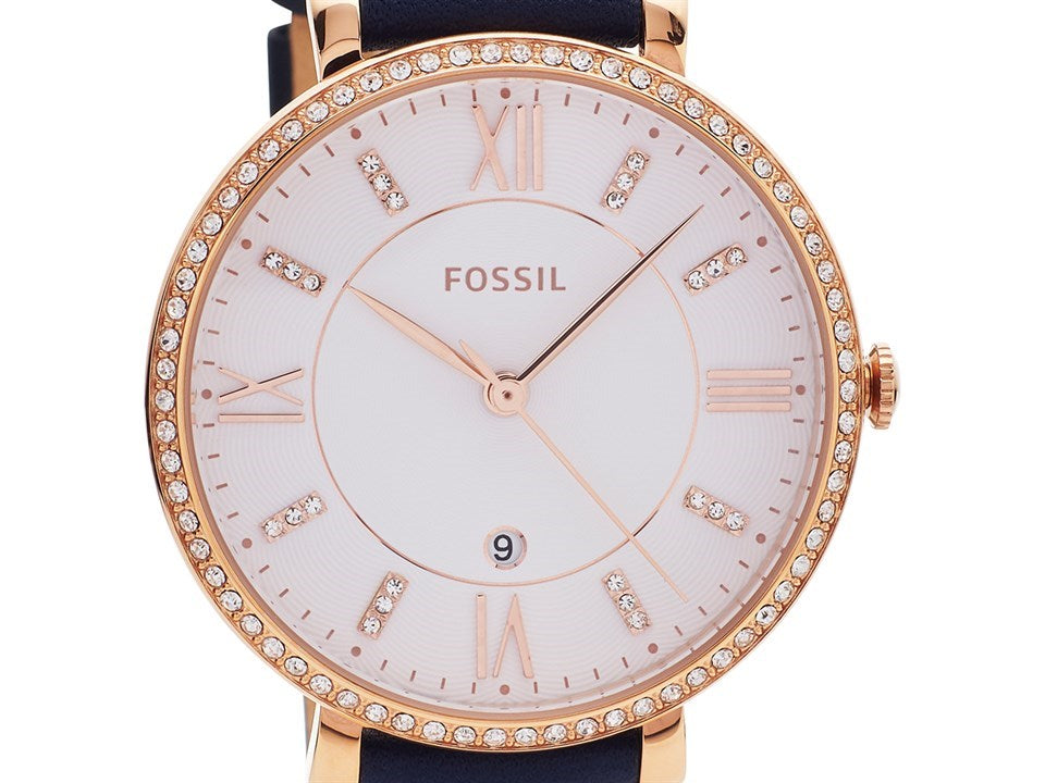 Fossil Jacqueline White Dial Blue Leather Strap Watch for Women - ES4291 Buy Now By Fossil