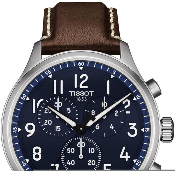Tissot Chrono XL Vintage Blue Dial Brown Leather Strap Watch For Men - T116.617.16.042.00 Buy Now By Tissot