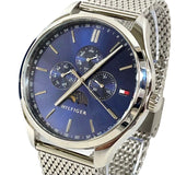 Tommy Hilfiger Oliver Quartz Blue Dial Silver Mesh Bracelet Watch for Men - 1791302 Buy Now By Tommy Hilfiger