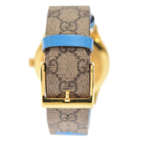 Gucci G Timeless Disney Donald Duck Brown Dial Brown Leather Strap Watch For Women - YA1264167 Buy Now By Gucci