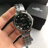 Coach Delancey Black Dial Black Steel Strap Watch For Women - 14502812 Buy Now By Coach