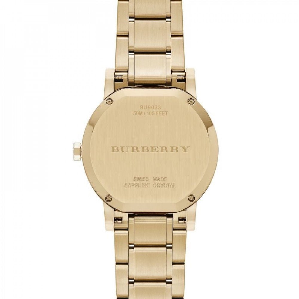 Burberry The City Gold Dial Gold Steel Strap Watch for Women - BU9033 Buy Now By Burberry