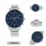 Tommy Hilfiger Chase Multifunction Blue Dial Silver Steel Strap Watch for Men - 1791575 Buy Now By Tommy Hilfiger