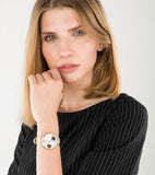 Fossil Jacqueline Three Hand Mother of Pearl Dial Pink Leather Strap Watch for Women - ES4671 Buy Now By Fossil