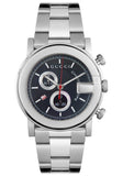 Gucci G Chrono Black Dial Silver Steel Strap Watch For Men - YA101309 Buy Now By Gucci