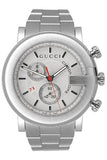 Gucci G Chrono Chronograph White Dial Silver Steel Strap Watch For Men - YA101339 Buy Now By Gucci