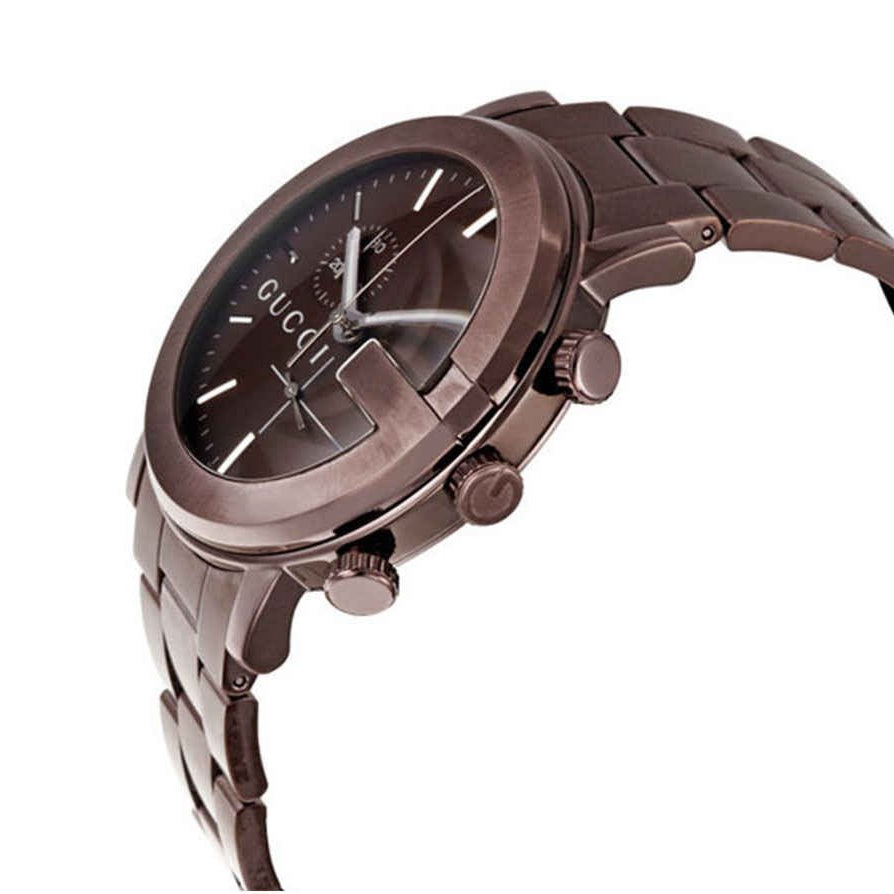 Gucci G Chrono Brown Dial Brown Steel Strap Watch For Men - YA101341 Buy Now By Gucci