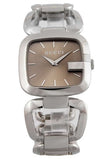 Gucci G Gucci Brown Dial Silver Steel Strap Watch For Women - YA125507 Buy Now By Gucci