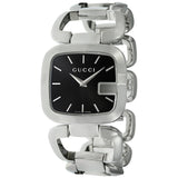 Gucci G Gucci Black Dial Silver Steel Strap Watch For Women - YA125407 Buy Now By Gucci
