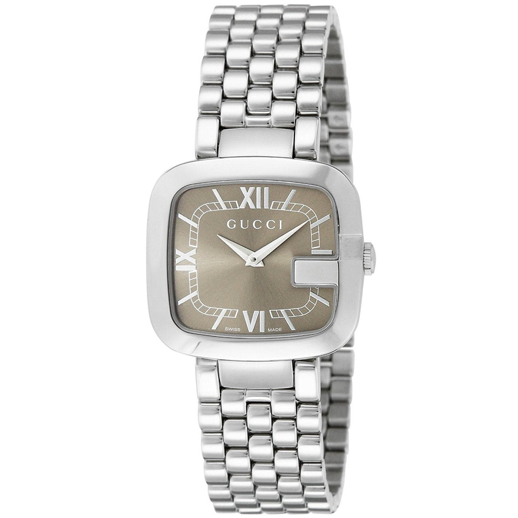Gucci G-Gucci Brown Dial Silver Steel Strap Watch For Women - YA125413 Buy Now By Gucci