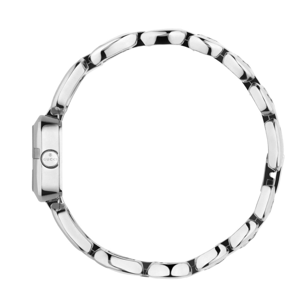 Gucci G Gucci Brown Dial Silver Steel Strap Watch For Women - YA125503 Buy Now By Gucci