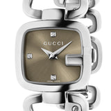 Gucci G Gucci Brown Dial Silver Steel Strap Watch For Women - YA125503 Buy Now By Gucci