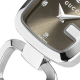 Gucci G Gucci Brown Dial Silver Steel Strap Watch For Women - YA125503 Buy Now By Gucci
