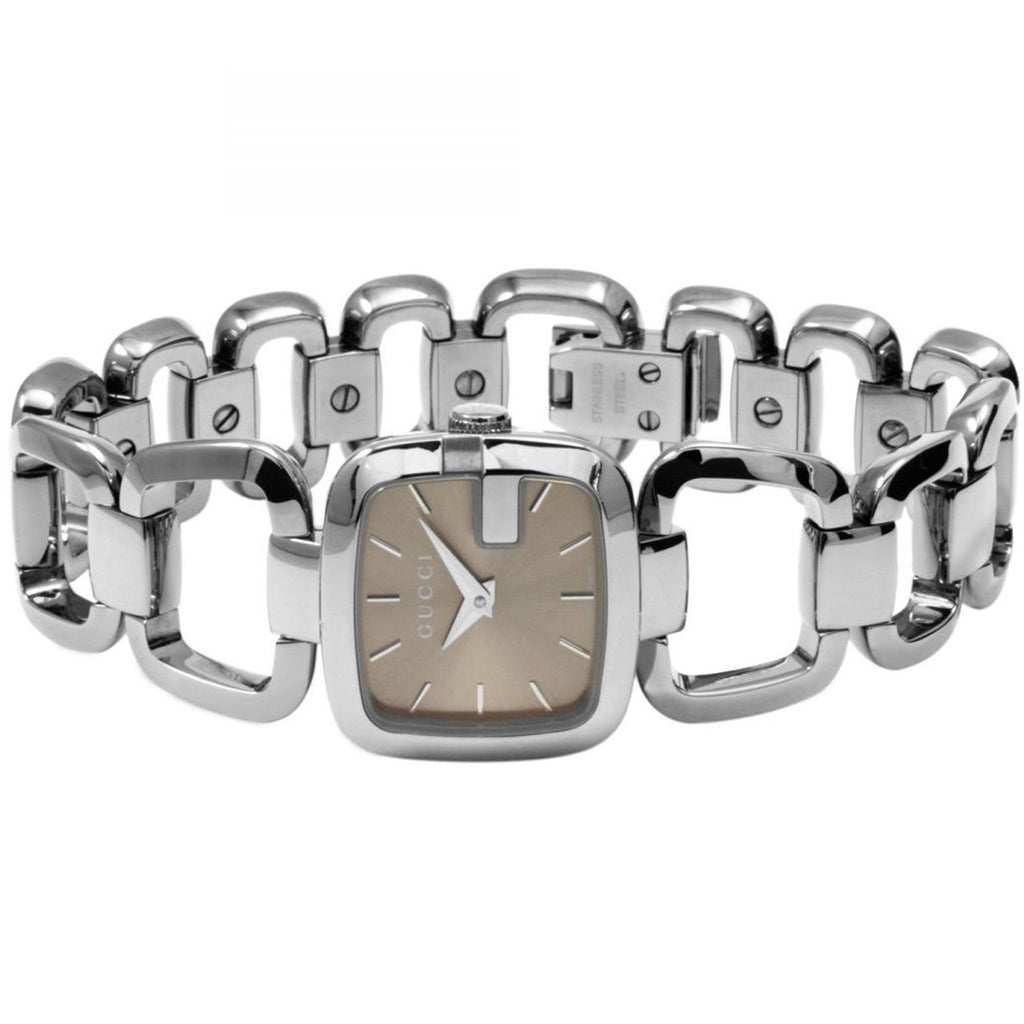 Gucci G Gucci Brown Dial Silver Steel Strap Watch For Women - YA125507 Buy Now By Gucci