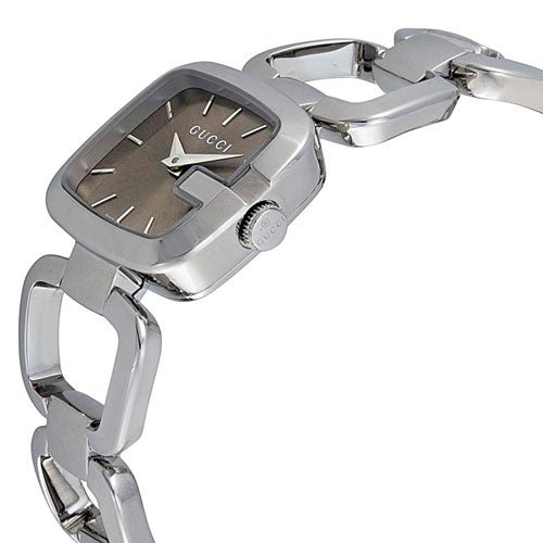 Gucci G Gucci Brown Dial Silver Steel Strap Watch For Women - YA125507 Buy Now By Gucci