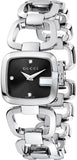 Gucci G Diamonds Black Dial Silver Steel Strap Watch For Women - YA125509 Buy Now By Gucci
