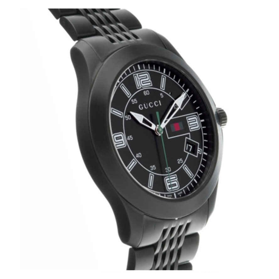 Gucci G Timeless Black Dial Black Steel Strap Watch For Men - YA126202 Buy Now By Gucci