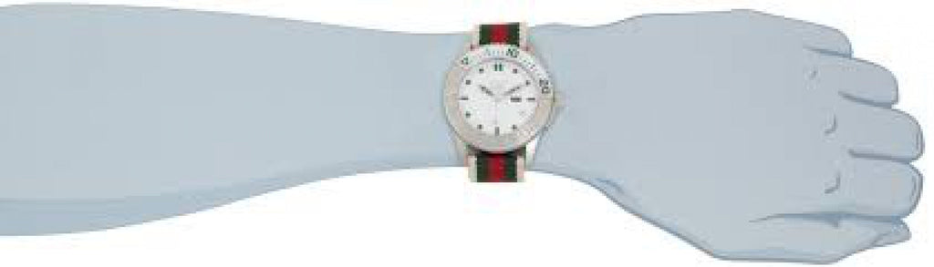 Gucci G Timeless White Dial Two Tone Nylon Strap Watch For Men - YA126231 Buy Now By Gucci