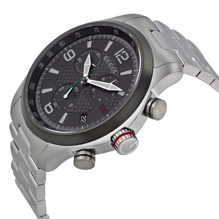 Gucci G Timeless Chronograph Grey Dial Silver Steel Strap Watch For Men - YA126238 Buy Now By Gucci