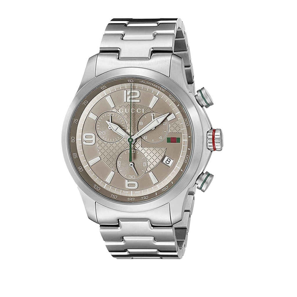Gucci G Timeless Brown Dial Silver Steel Strap Watch For Men - YA126248 Buy Now By Gucci