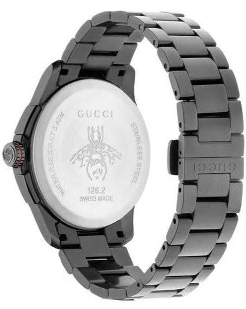 Gucci G-Timeless Chronograph Black Dial Black Steel Strap Watch For Men - YA126268 Buy Now By Gucci