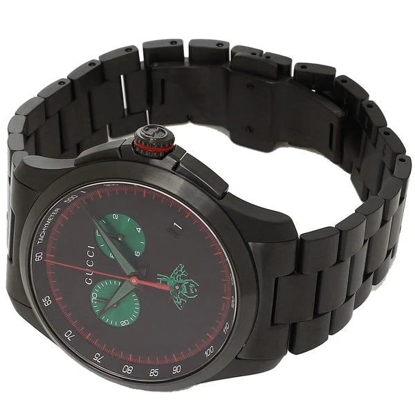Gucci G Timeless Quartz Black Dial Black Steel Strap Watch for Men - YA126270 Buy Now By Gucci