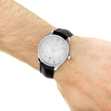 Gucci G Timeless Eryx Silver Dial Black Leather Strap Watch For Men - YA126338 Buy Now By Gucci