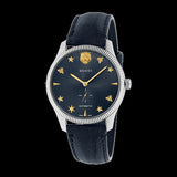 Gucci G Timeless Automatic Blue Dial Black Leather Strap Watch For Men - YA126347 Buy Now By Gucci