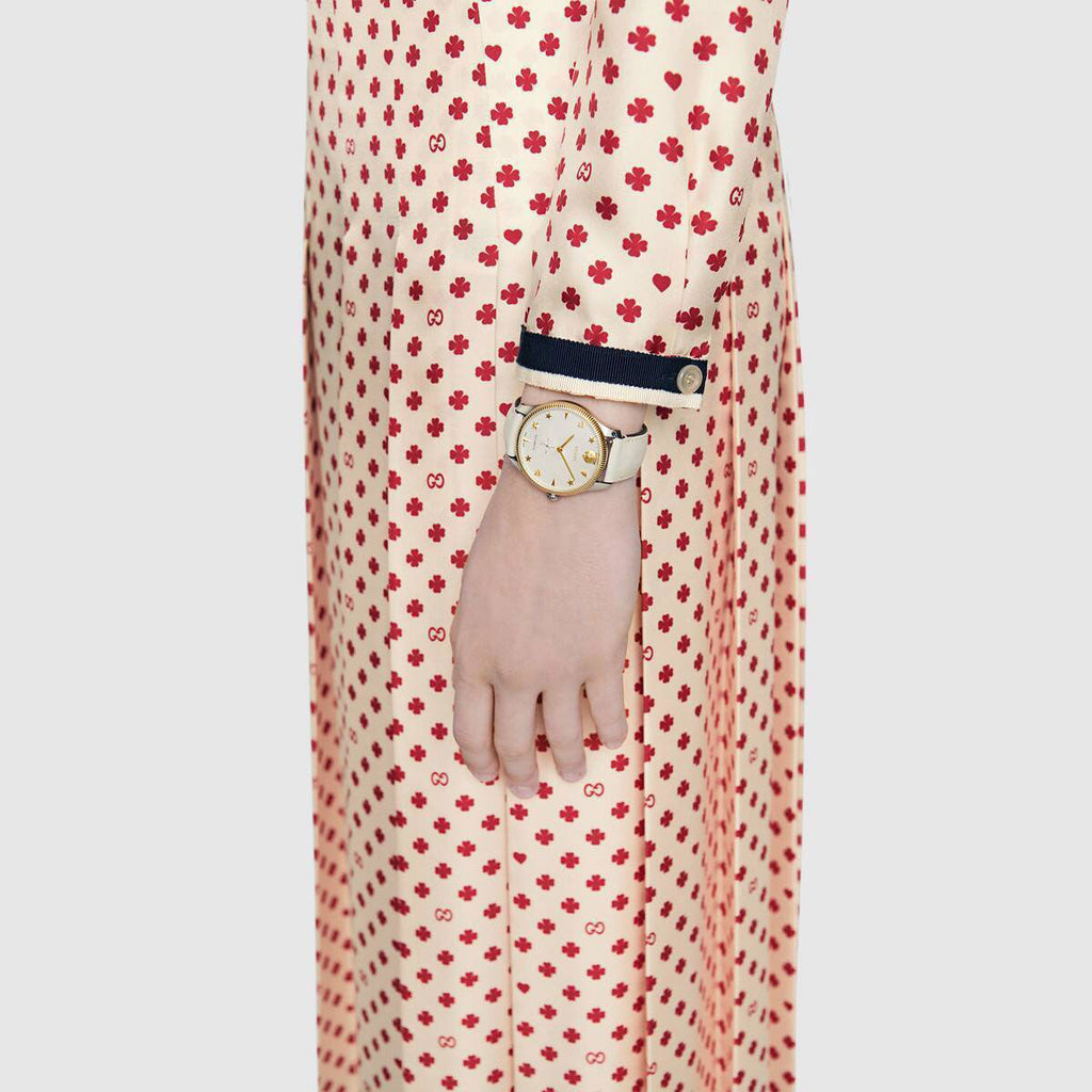 Gucci G Timeless Automatic Silver Dial Beige Leather Strap Watch For Men - YA126348 Buy Now By Gucci