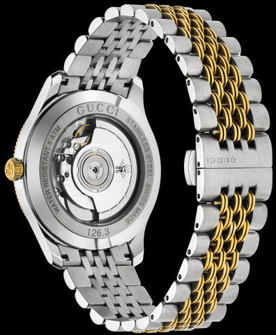 Gucci G Timeless Automatic White Dial Two Tone Steel Strap Watch for Men - YA126356 Buy Now By Gucci
