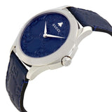 Gucci G Timeless Quartz Blue Dial Blue Leather Strap Watch For Men - YA1264032 Buy Now By Gucci