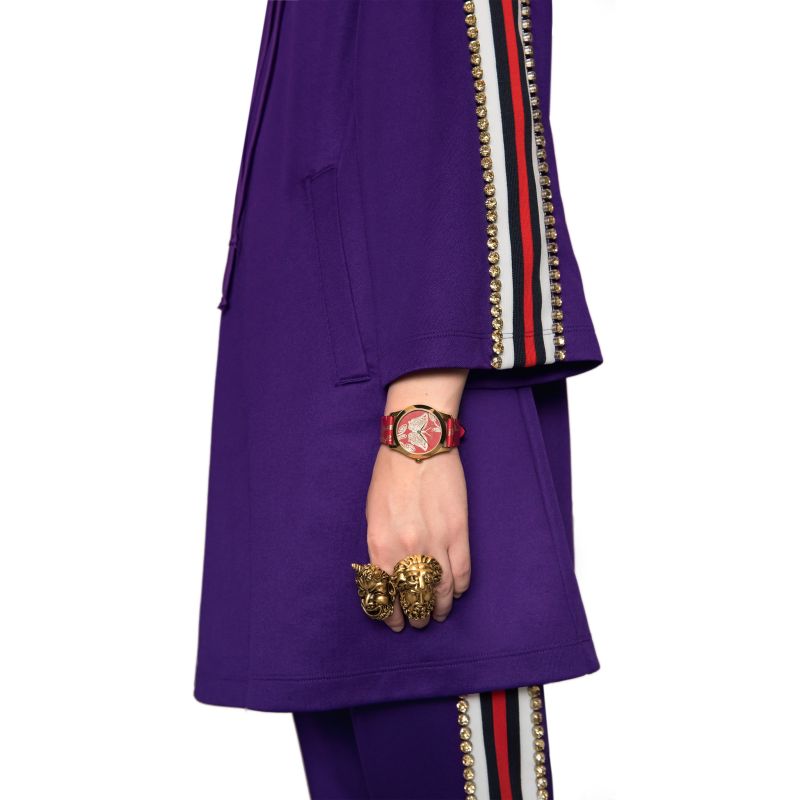 Gucci G Timeless Quartz Red Dial Red Leather Strap Watch For Women - YA1264054 Buy Now By Gucci