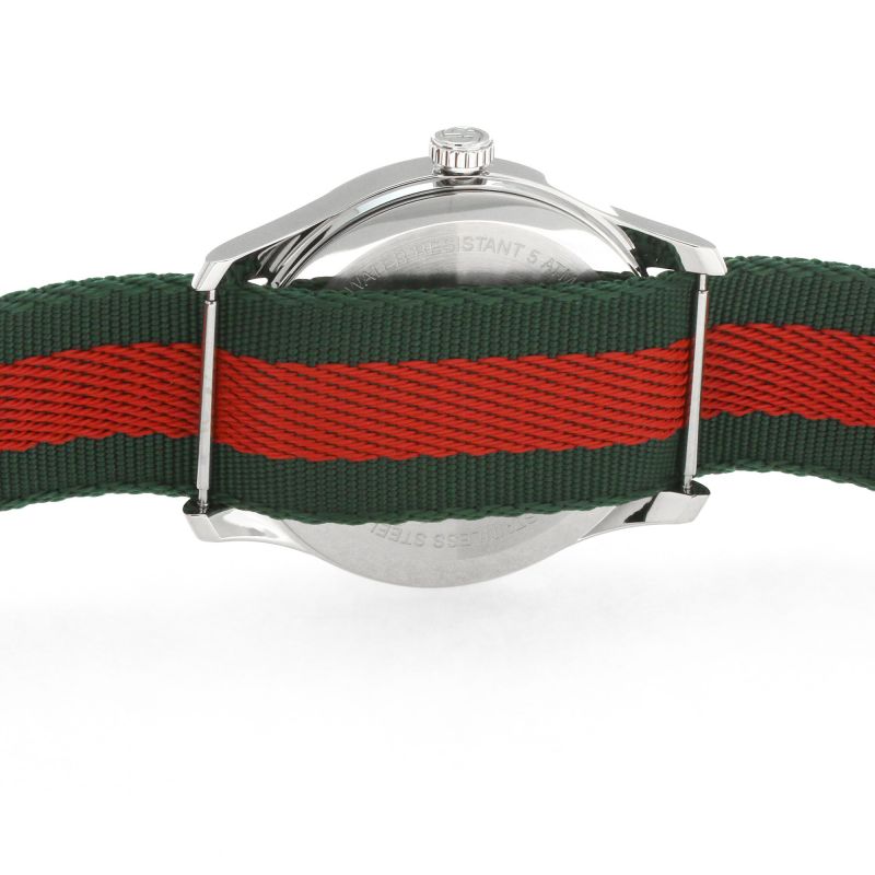 Gucci Le Marche des Merveilles Red & Green Dial Red & Green Nylon Strap Unisex Watch - YA1264060 Buy Now By Gucci