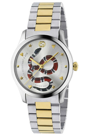 Gucci G Timeless Quartz Stainless Steel Silver Dial 27mm Watch For Women - YA126591 Buy Now By Gucci