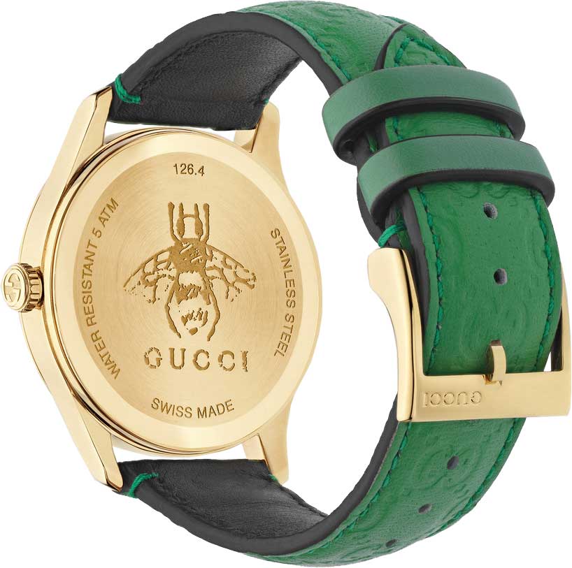 Gucci G Timeless Quartz Green Dial Green Leather Strap Watch For Women - YA1264099 Buy Now By Gucci
