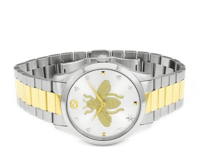 Gucci G Timeless Silver Dial Two Tone Steel Strap Watch For Women - YA126599 Buy Now By Gucci