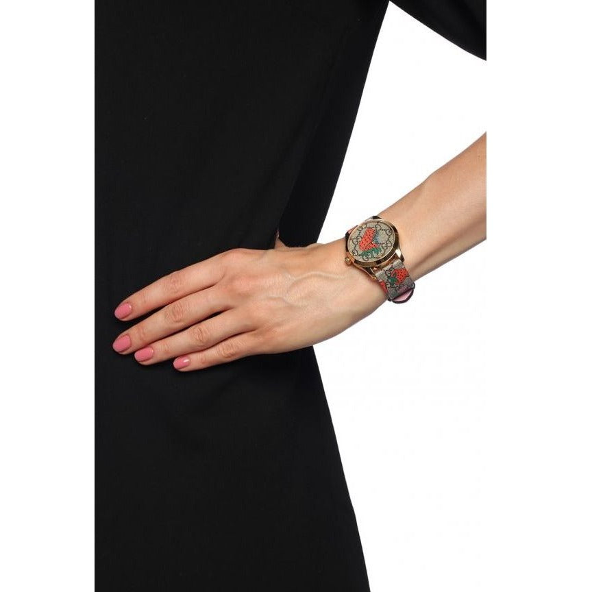 Gucci G Timeless Brown Dial Brown Leather Strap Watch For Women - YA1264133 Buy Now By Gucci