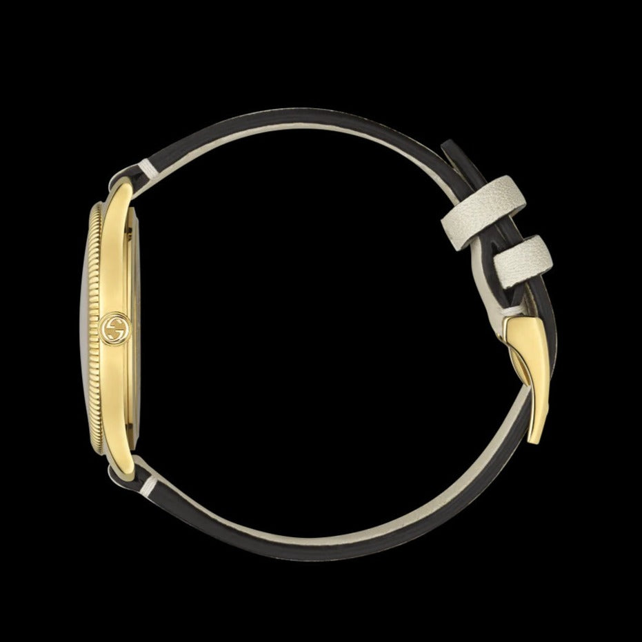 Gucci G Timeless Quartz Gold Dial Beige Leather Strap Watch For Women - YA1264180 Buy Now By Gucci