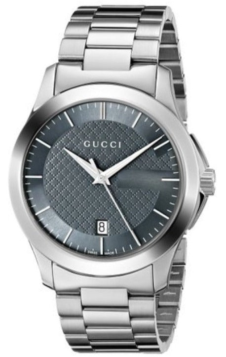 Gucci G Timeless Grey Dial Silver Steel Strap Watch For Men - YA126441 Buy Now By Gucci