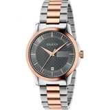 Gucci G Timeless Grey Dial Two Tone Steel Strap Watch For Men - YA126446 Buy Now By Gucci