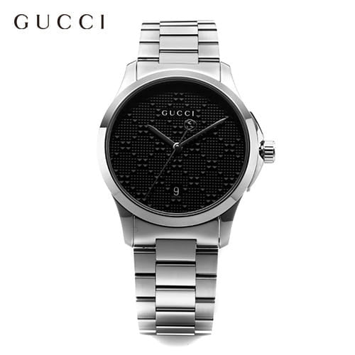 Gucci G Timeless Quartz Stainless Steel Black Dial 27mm Watch For Men - YA126522 Buy Now By Gucci