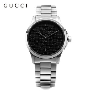Gucci G Timeless Quartz Stainless Steel Black Dial 27mm Watch For Men - YA126522 Buy Now By Gucci