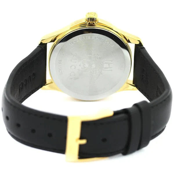 Gucci G Timeless Coral Red Dial Black Leather Strap Watch For Men - YA126464 Buy Now By Gucci