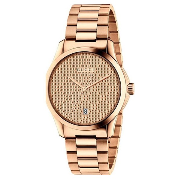 Gucci G Timeless Quartz Gold Dial Gold Steel Strap Watch For Women - YA126482 Buy Now By Gucci