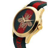 Gucci Le Marche des Merveilles Green & Red Dial Green & Red NATO Strap Unisex Watch - YA126487 Buy Now By Gucci