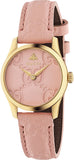 Gucci G Timeless Quartz Pink Dial Pink Leather Strap Watch For Women - YA1265005 Buy Now By Gucci