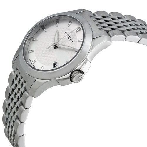 Gucci G Timeless Silver Dial Silver Steel Strap Watch For Women - YA126501 Buy Now By Gucci