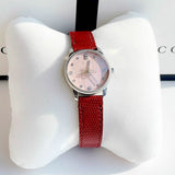 Gucci G Timeless Quartz Diamonds Pink Dial Red Leather Strap Watch For Women - YA1265017 Buy Now By Gucci